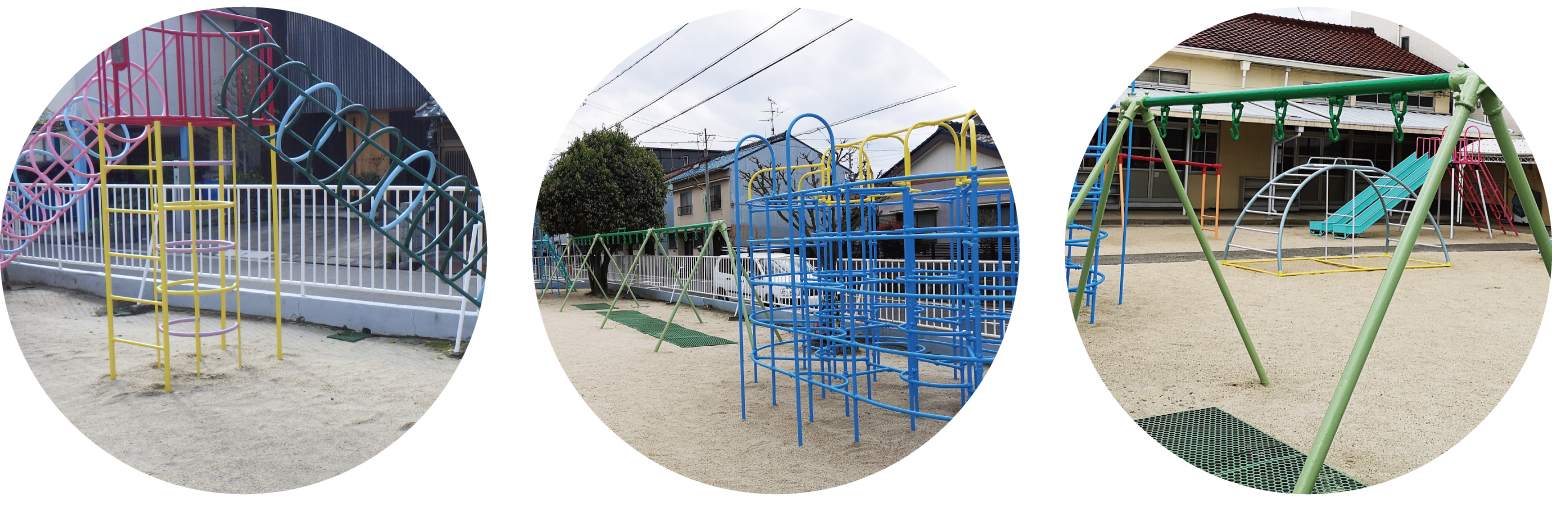 保育園の遊具の塗装